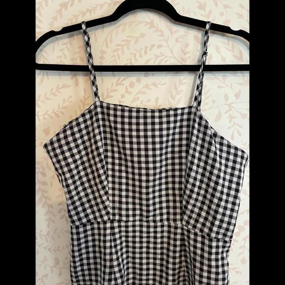 Vintage Style Chic Gingham Checker Dress M - Picture 2 of 5